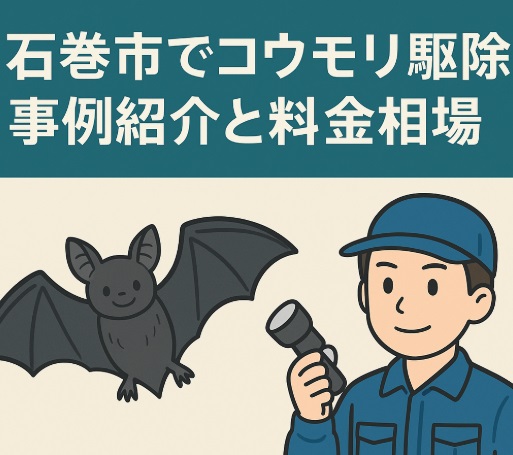 石巻市でコウモリ駆除